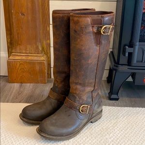 Bogs leather/rubber tall boots. Size 10